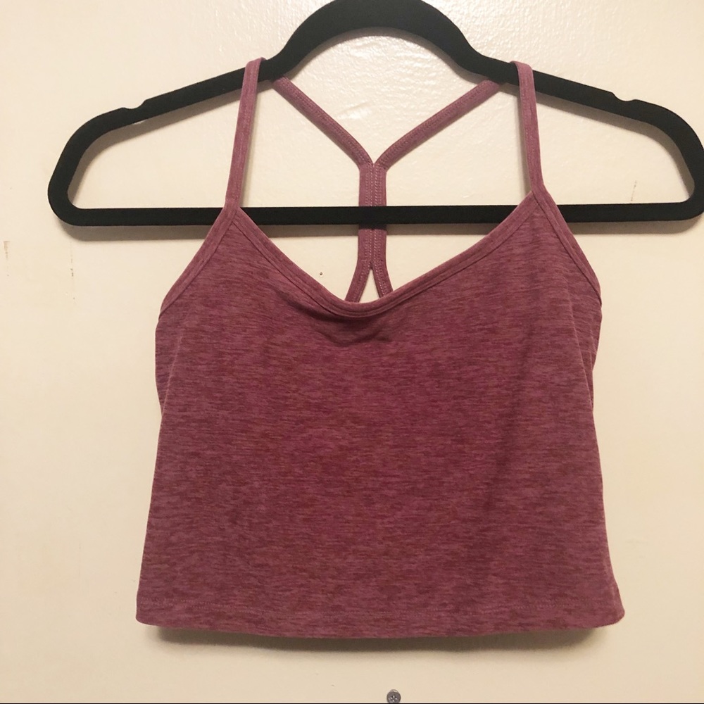Beyond Yoga Spacedye Slim Racerback Cropped Tank Pale Plum Heather Medium